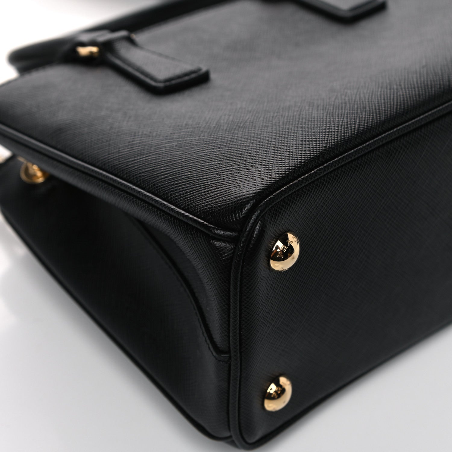 Prada Saffiano Lux Micro Galleria Shoulder Bag Black 9 of 11