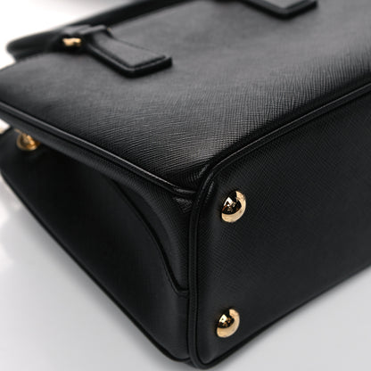 Prada Saffiano Lux Micro Galleria Shoulder Bag Black 9 of 11