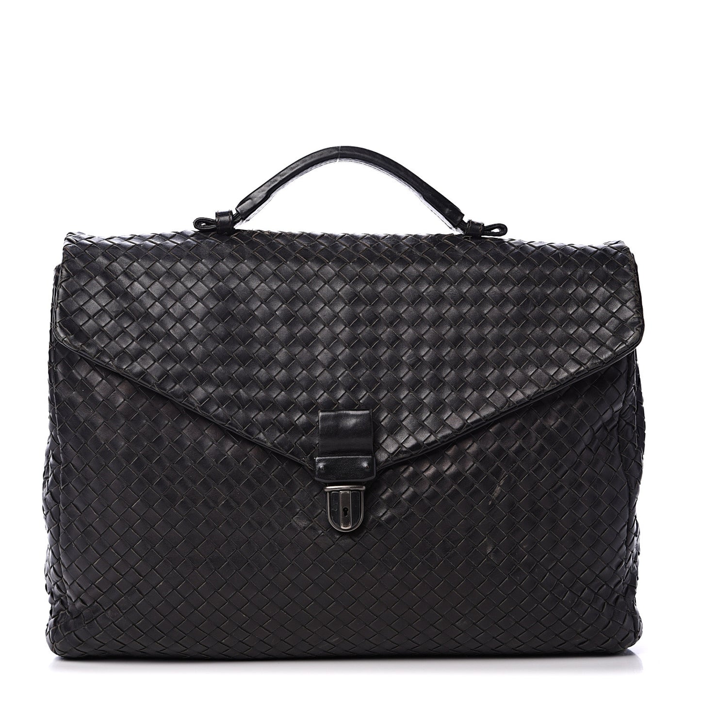 Nappa Intrecciato VN Briefcase Black