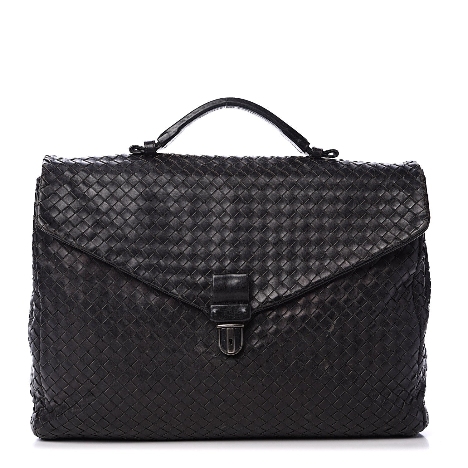 Bottega Veneta Nappa Intrecciato VN Briefcase Black 1 of 25