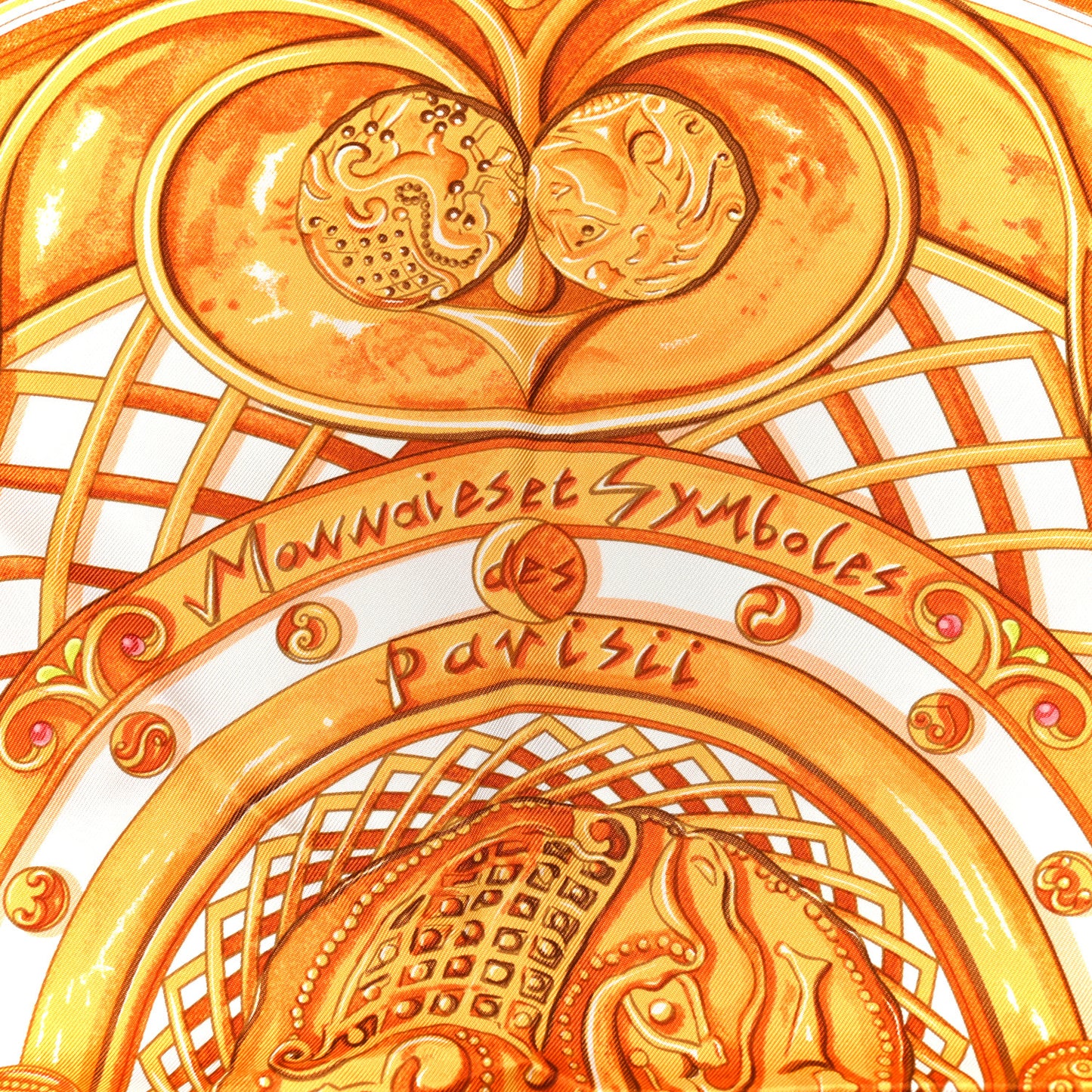 Silk Monnaies Et Symboles De Parisii Scarf 90