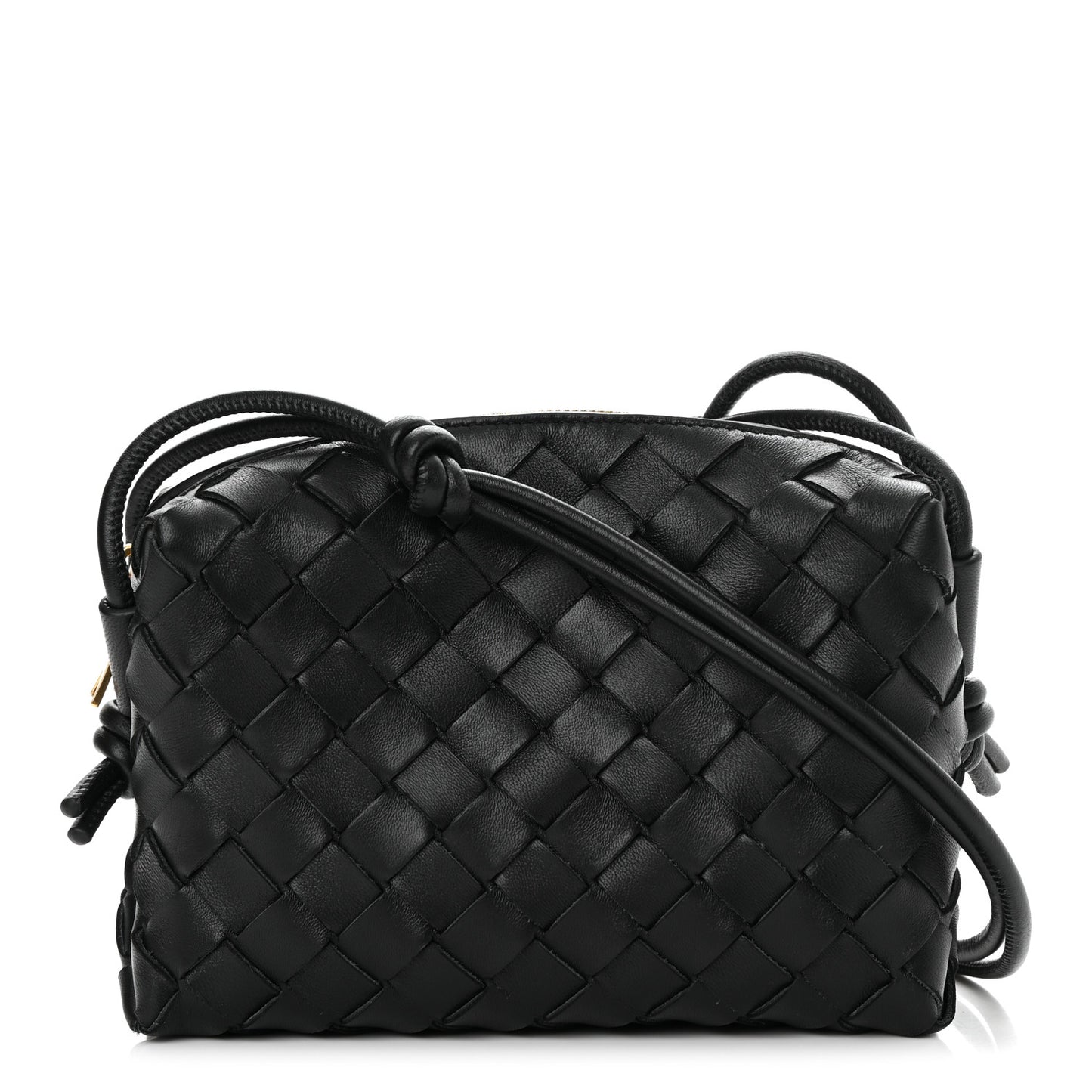 Nappa Intrecciato Mini Loop Camera Bag Black