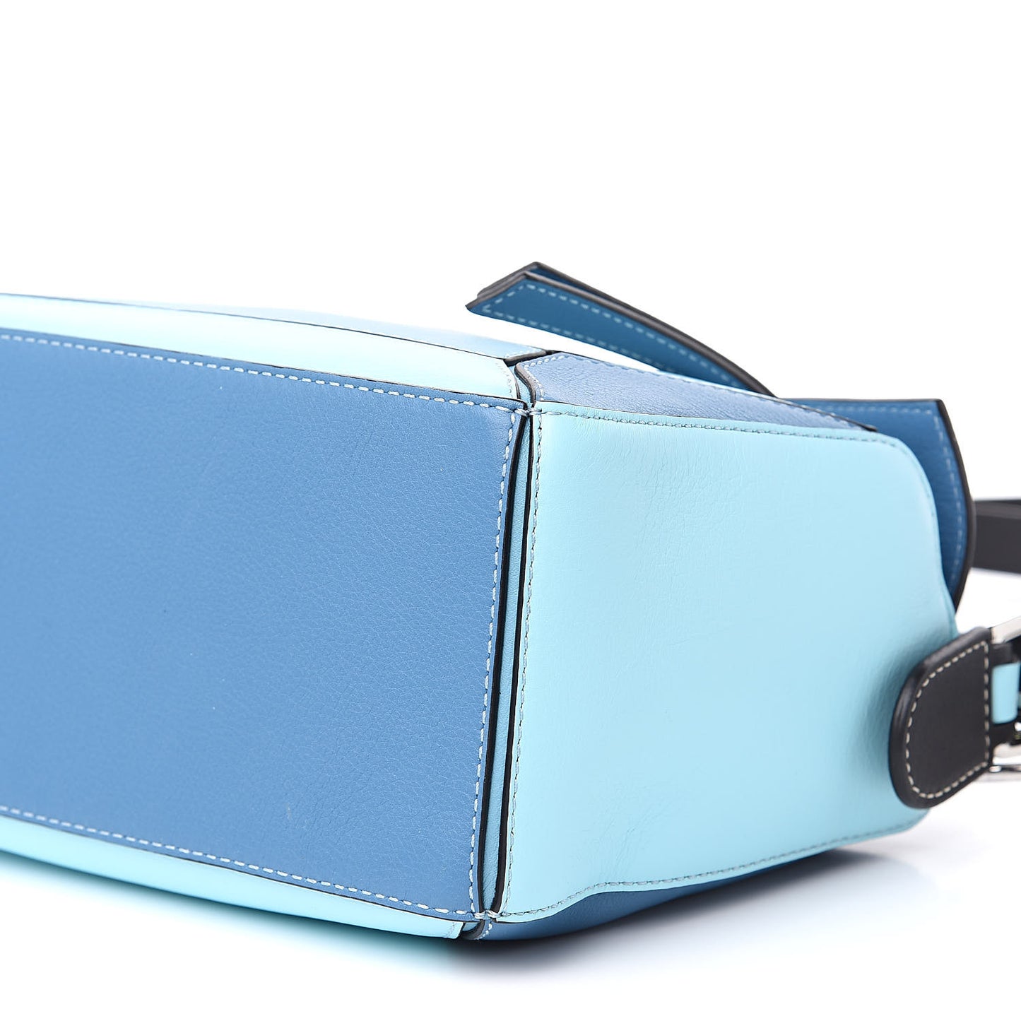 Calfskin Small Puzzle Bag Light Blue Aqua