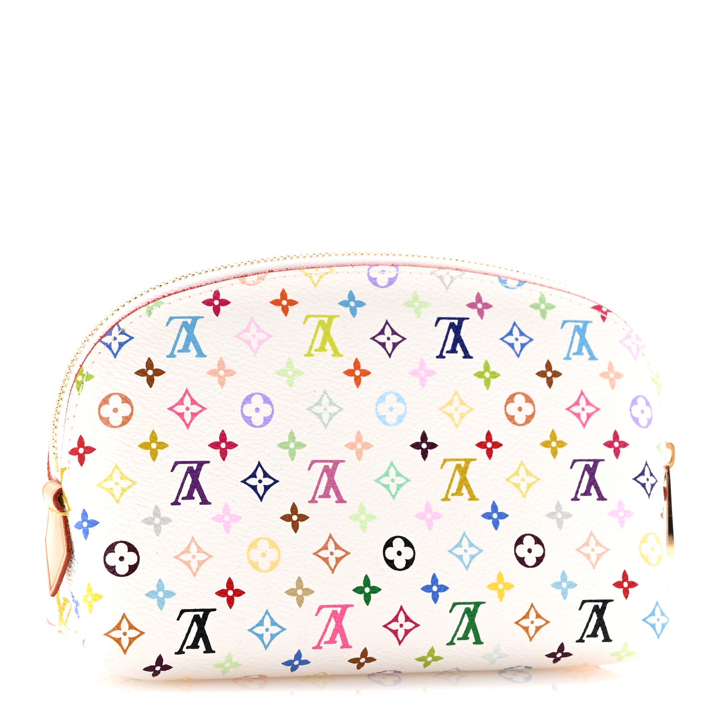 Monogram Multicolor Cosmetic Pouch White Litchi