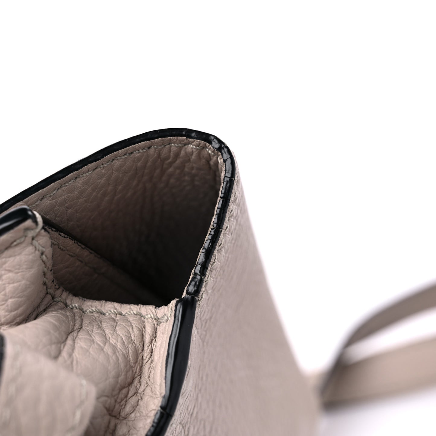 Calfskin Mini Marcie Round Crossbody Bag Pastel Grey