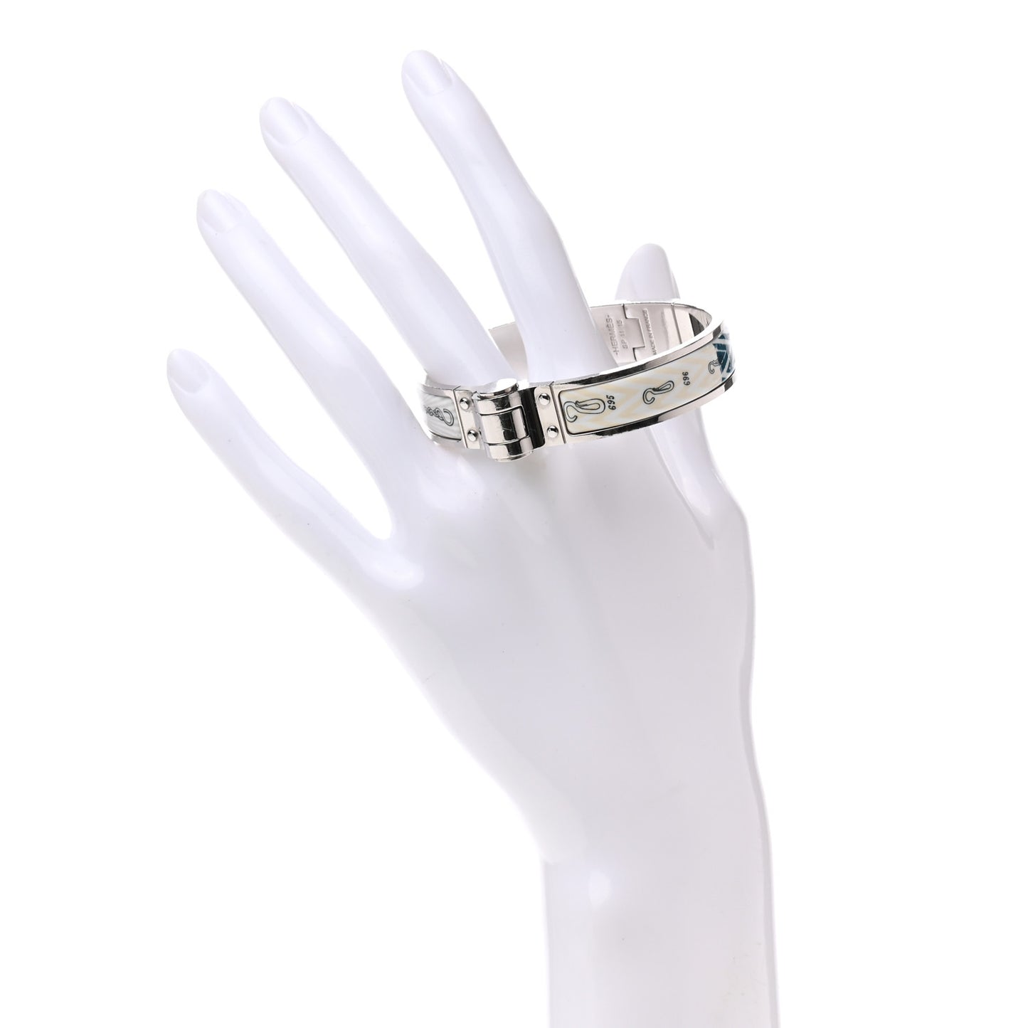 Enamel Printed Narrow Manufacture de Boucleries Hinged Bracelet S