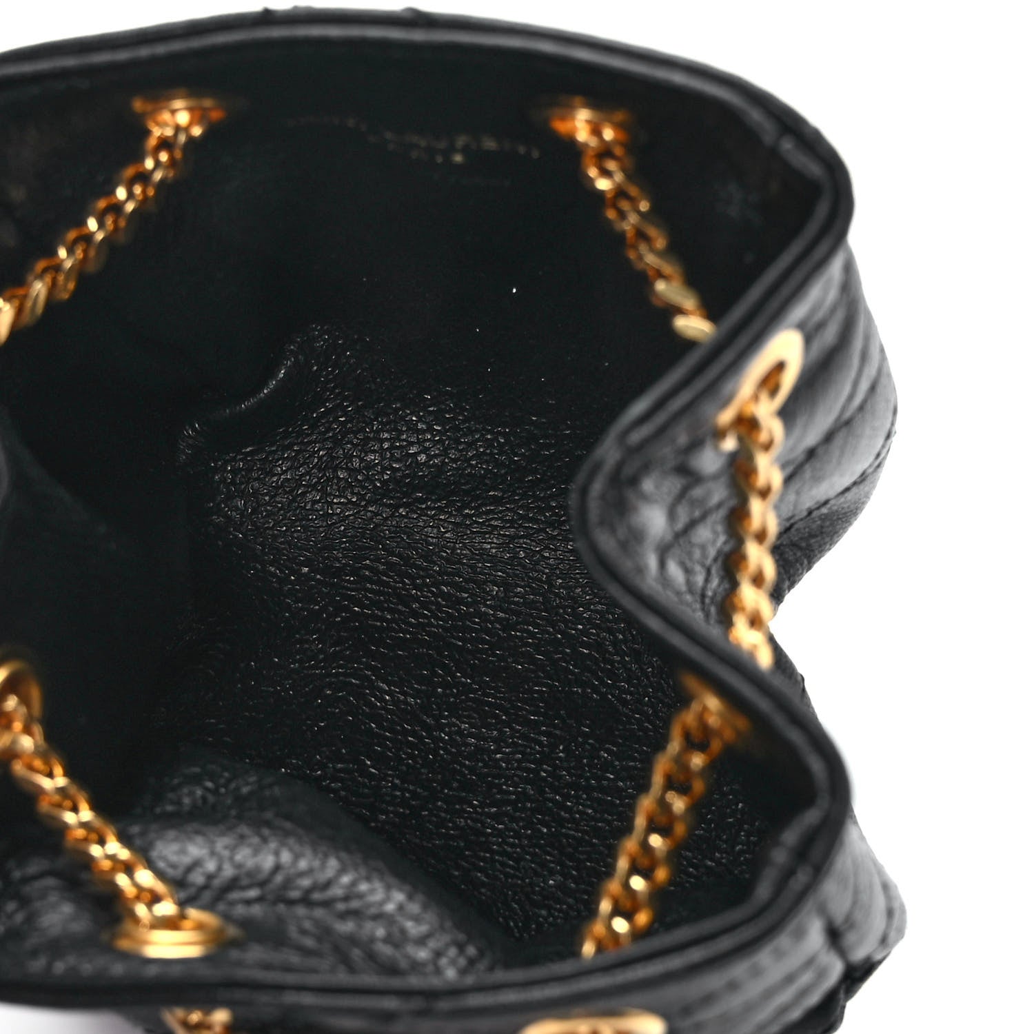 Saint Laurent Lambskin Quilted Baby Bucket Bag Black 5 of 9