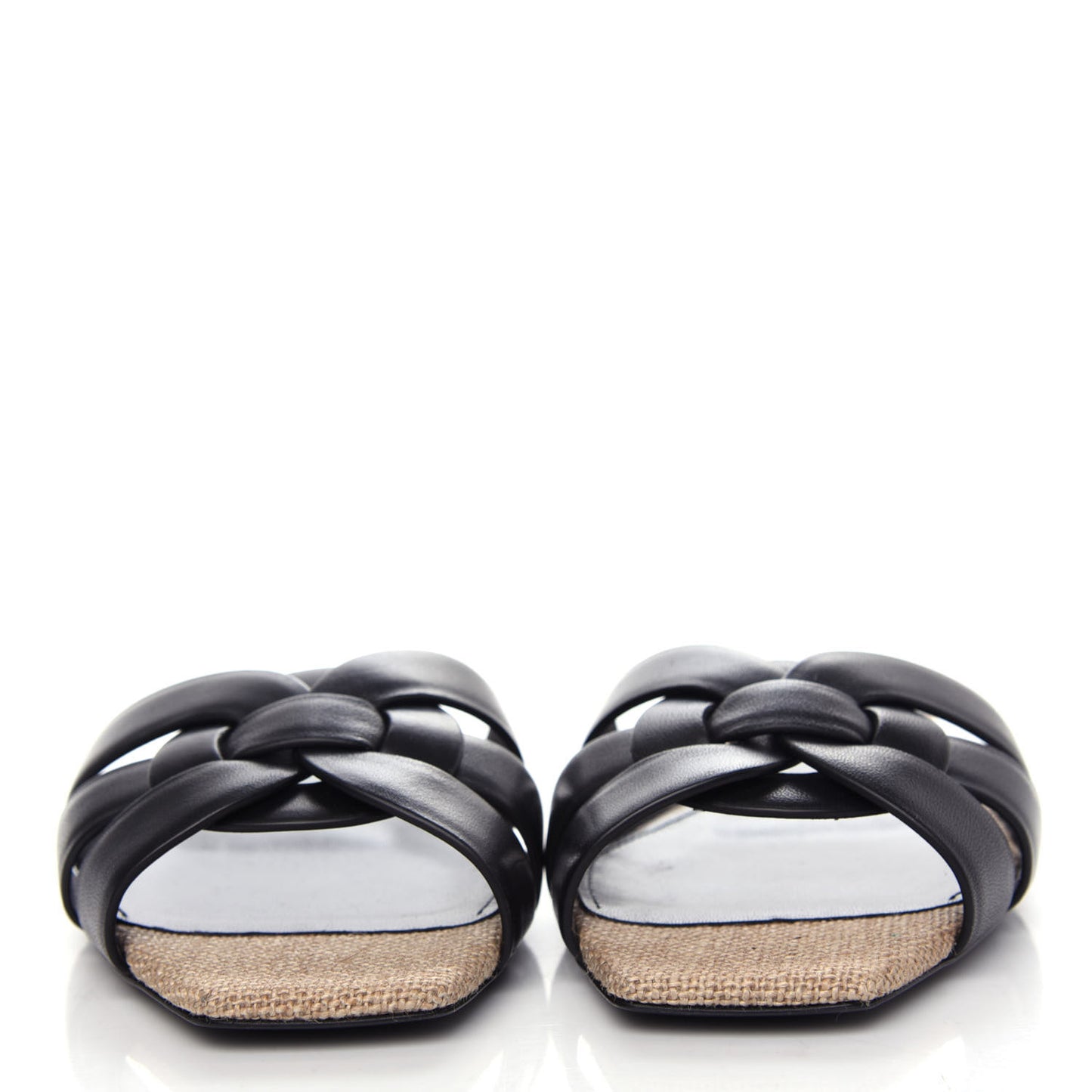 Calfskin Nu Pied 05 Slide Sandals 35 Black