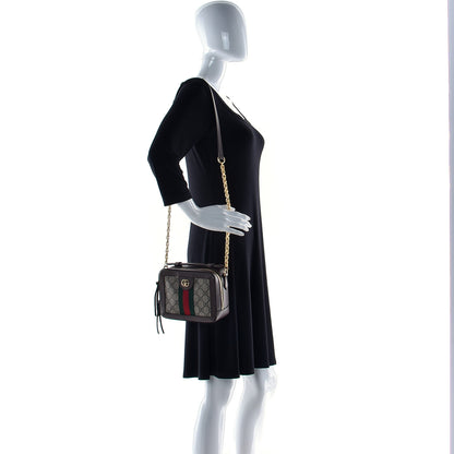 Gucci GG Supreme Monogram Mini Ophidia Top Handle Shoulder Bag Brown 2 of 9