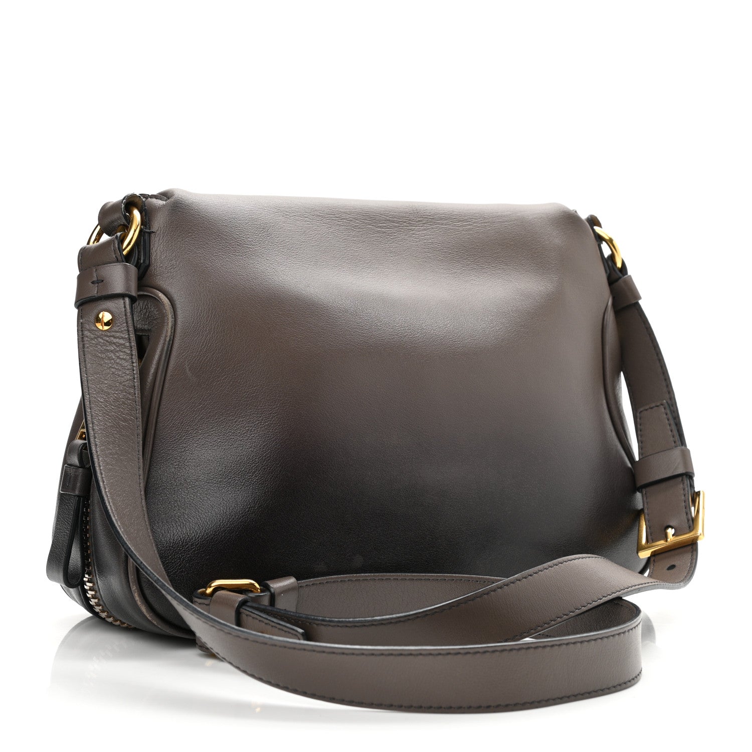 Tom Ford Grained Calfskin Medium Shaded Jennifer Crossbody Bag Brown 3 of 16