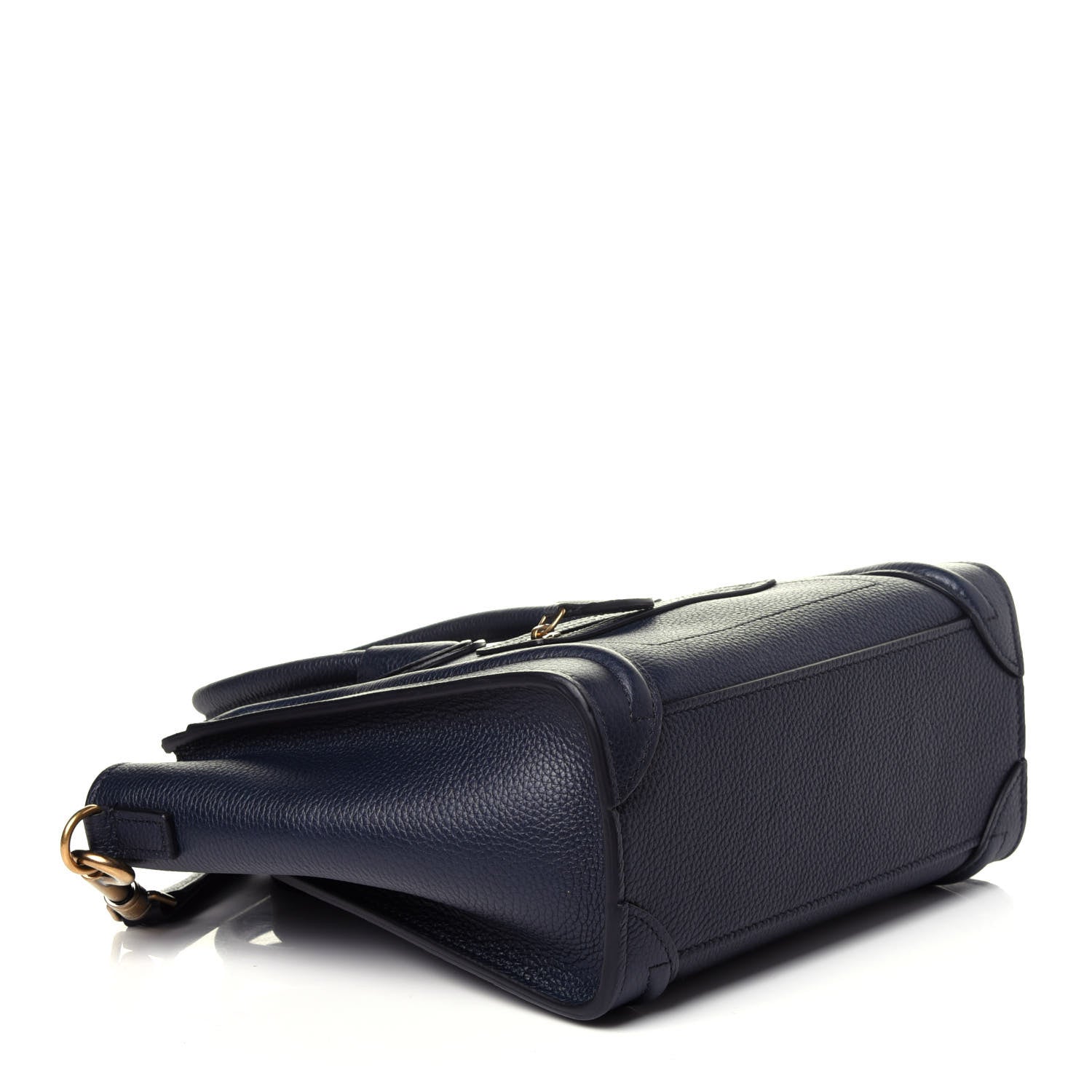 Celine Drummed Calfskin Nano Luggage Navy Blue 5 of 11