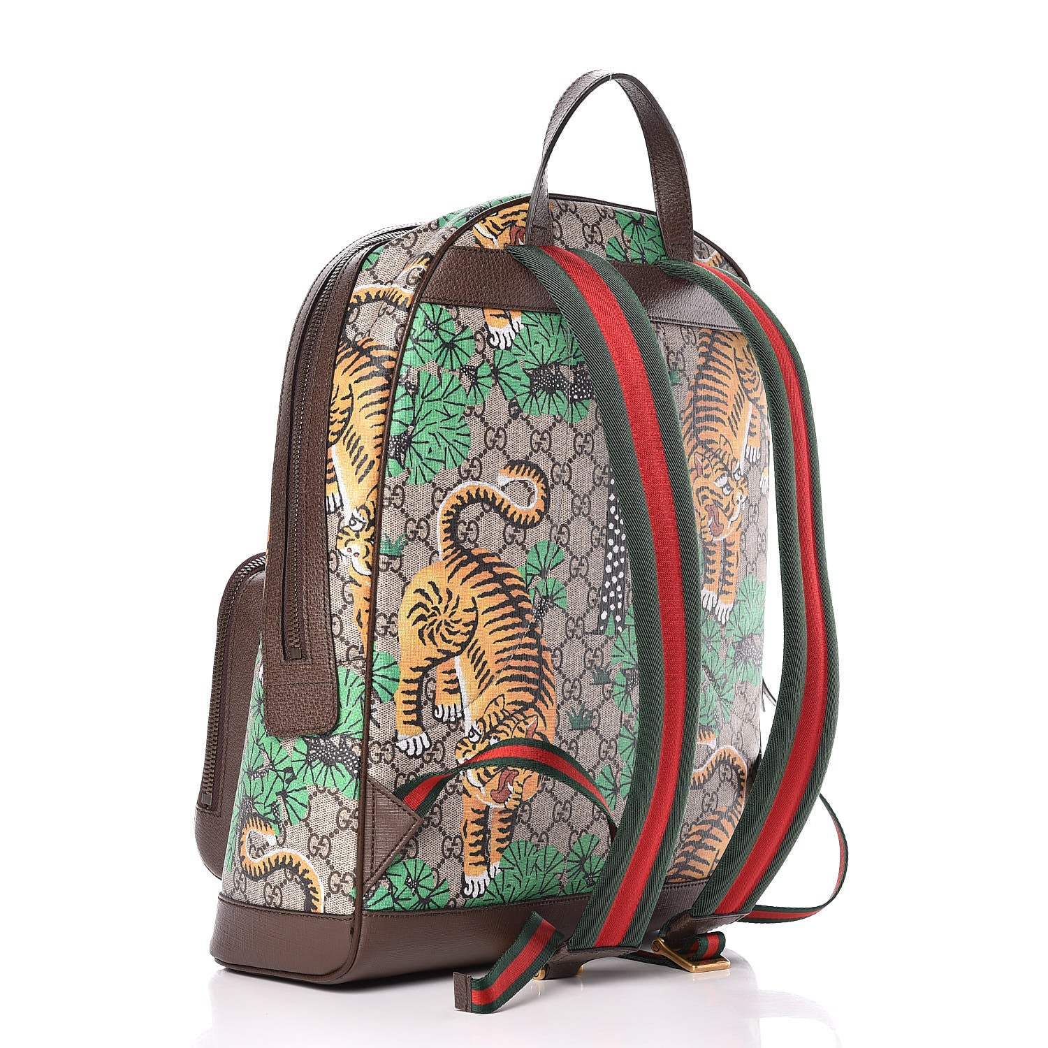 Gucci GG Supreme Monogram Bengal Web Day Backpack Beige Yard 3 of 10