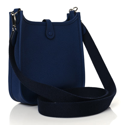 Hermes Taurillon Clemence Amazone Evelyne TPM Blue Saphir Blue Indigo 3 of 10