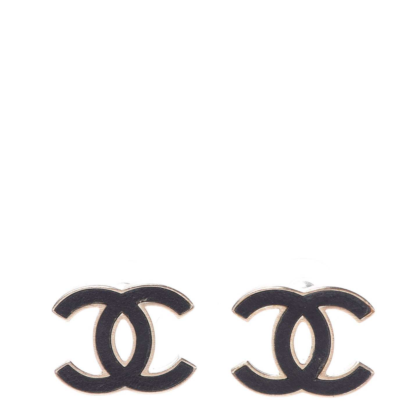Lambskin CC Earrings Black