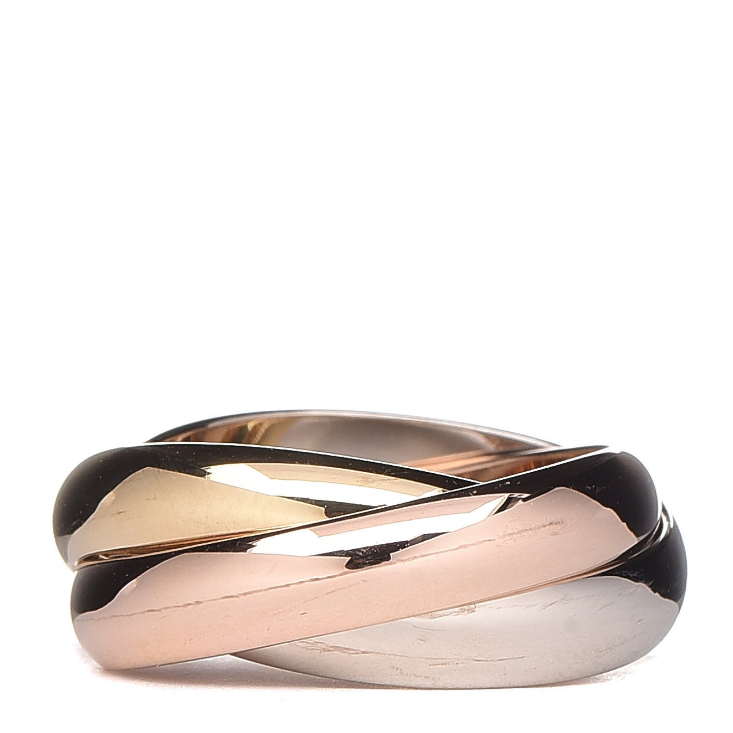 18K Pink Yellow White Gold Classic Trinity Ring 51 5.75