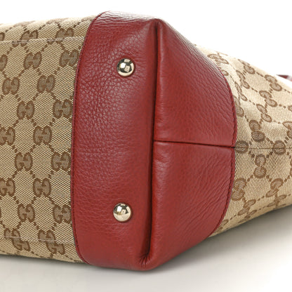 Gucci Monogram Web Medium Dressage Tote Red 10 of 11