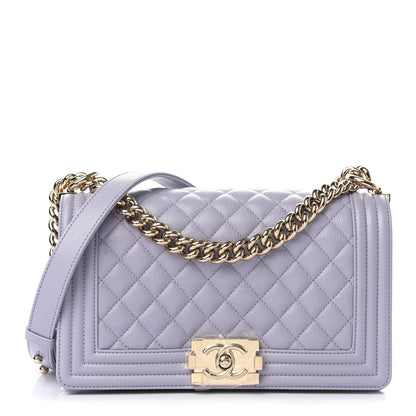Chanel Caviar Quilted Medium Boy Flap Light Purple 1 of 9