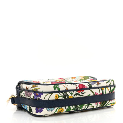 Gucci Canvas Flora Floral Shoulder Bag White Blue Agata Mulitcolor 4 of 8
