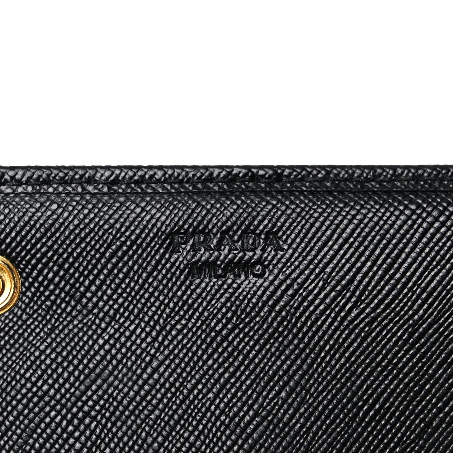 Prada Saffiano Metal Continental Flap Wallet Black 6 of 21