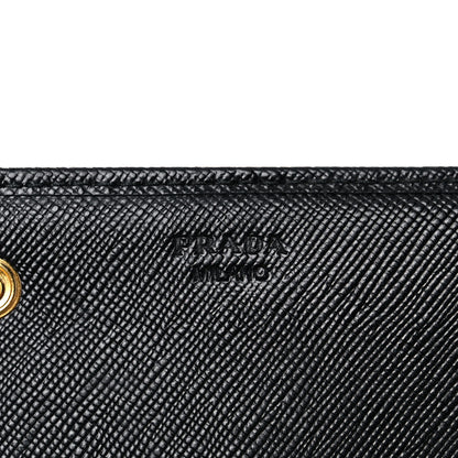 Prada Saffiano Metal Continental Flap Wallet Black 6 of 21