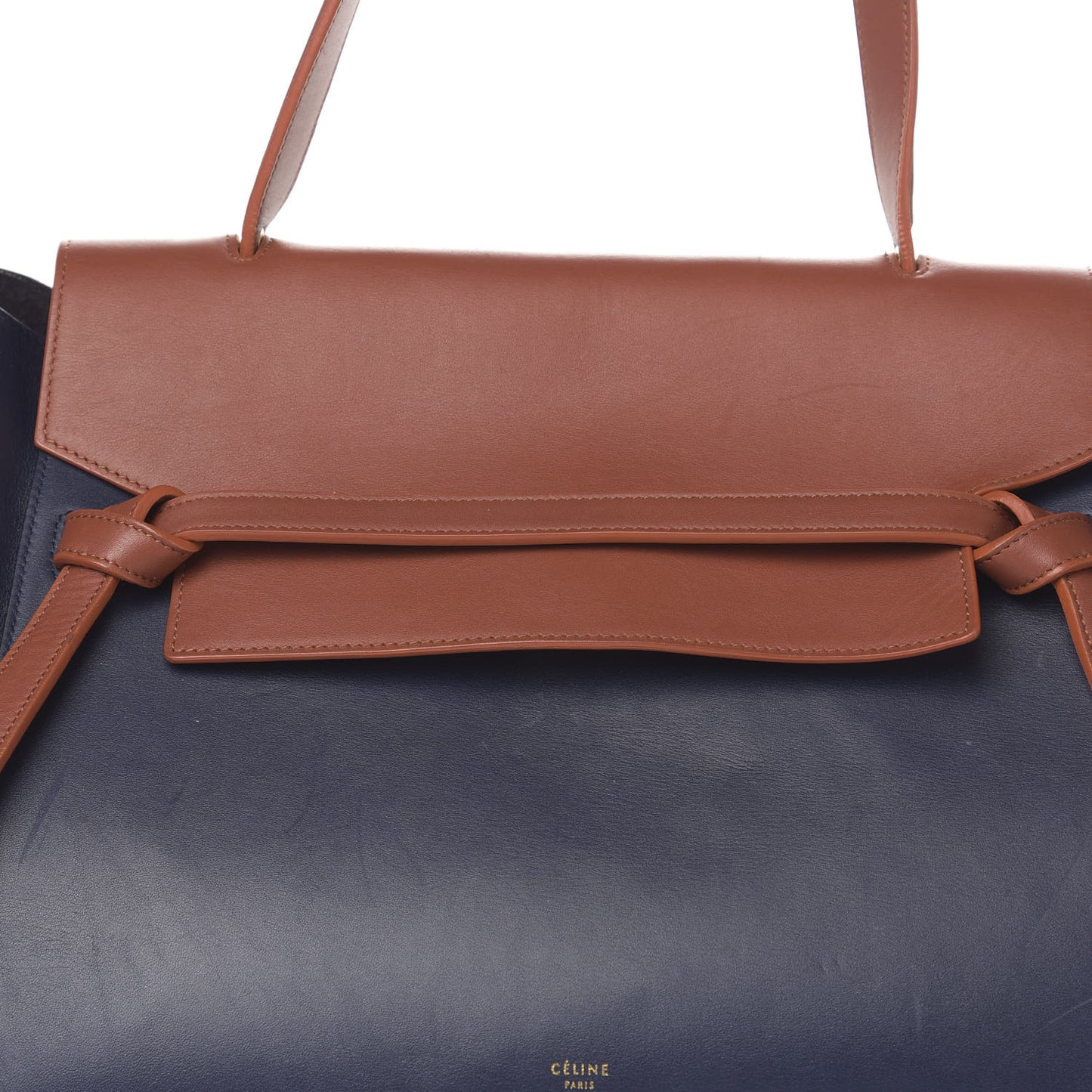 Smooth Calfskin Large Bi-Color Belt Bag Midnight