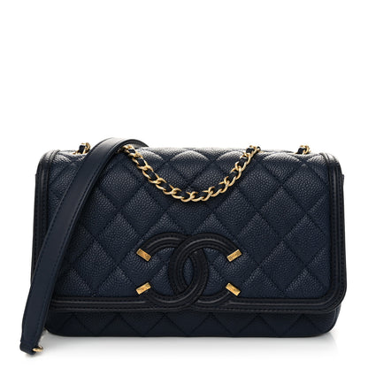 Chanel Caviar Quilted Small CC Filigree Flap Black 1 of 10
