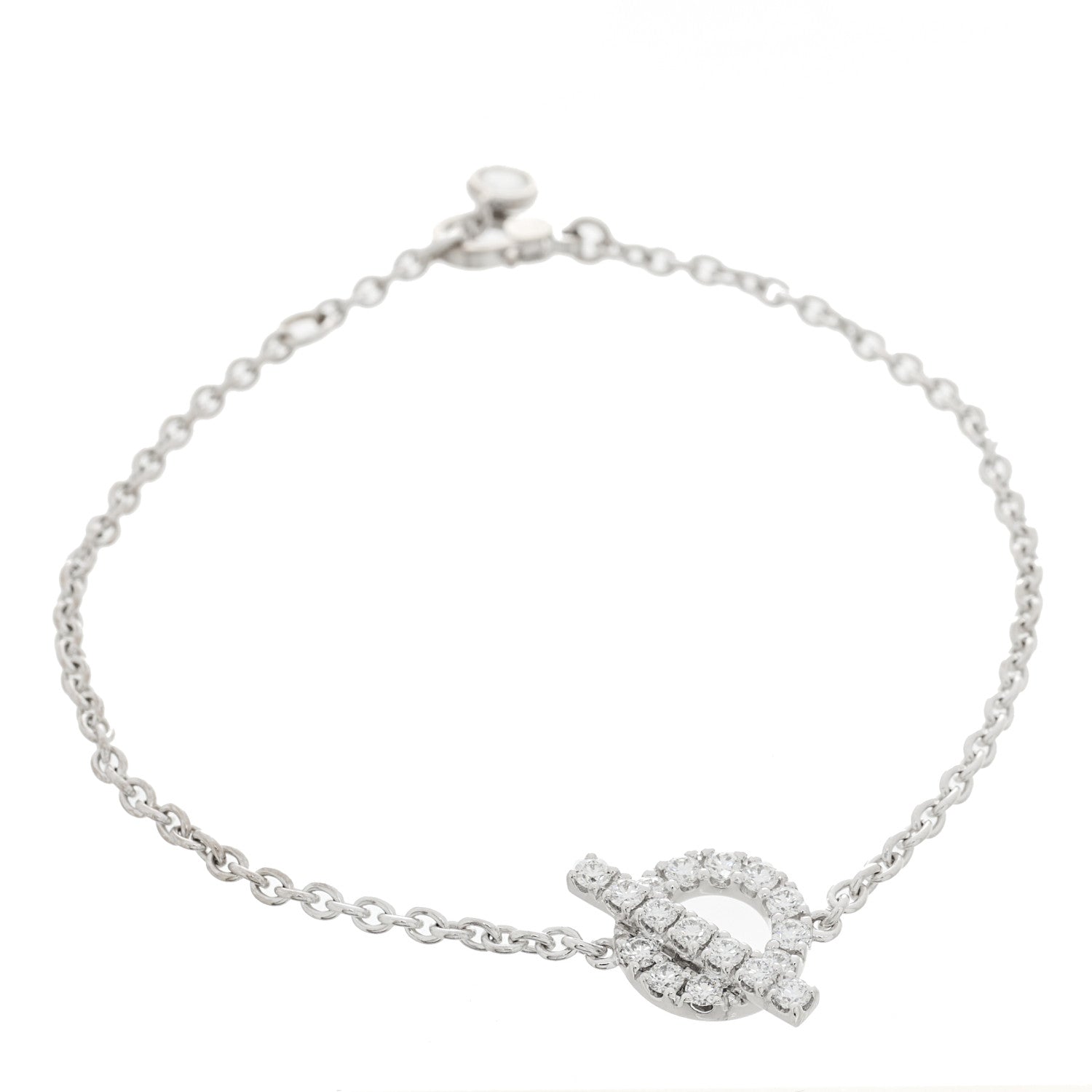 Hermes 18K White Gold Diamond Finesse Bracelet ST 1 of 4