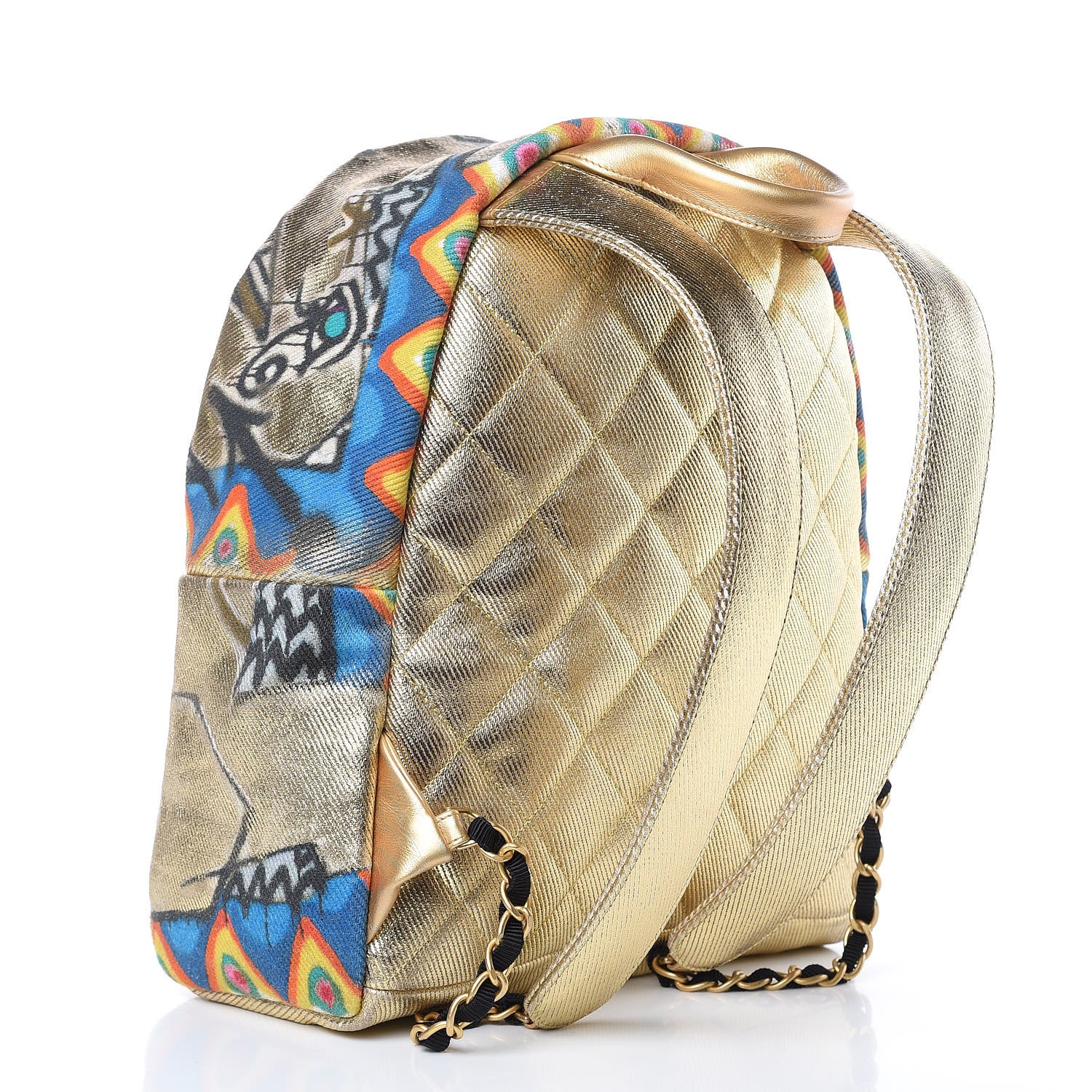 Chanel Graffiti Printed Canvas Street Spirit Backpack Multicolor 3 of 13
