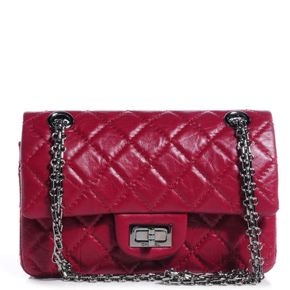 Chanel Aged Calfskin Quilted 2.55 Reissue 224 Flap Red 1 of 9
