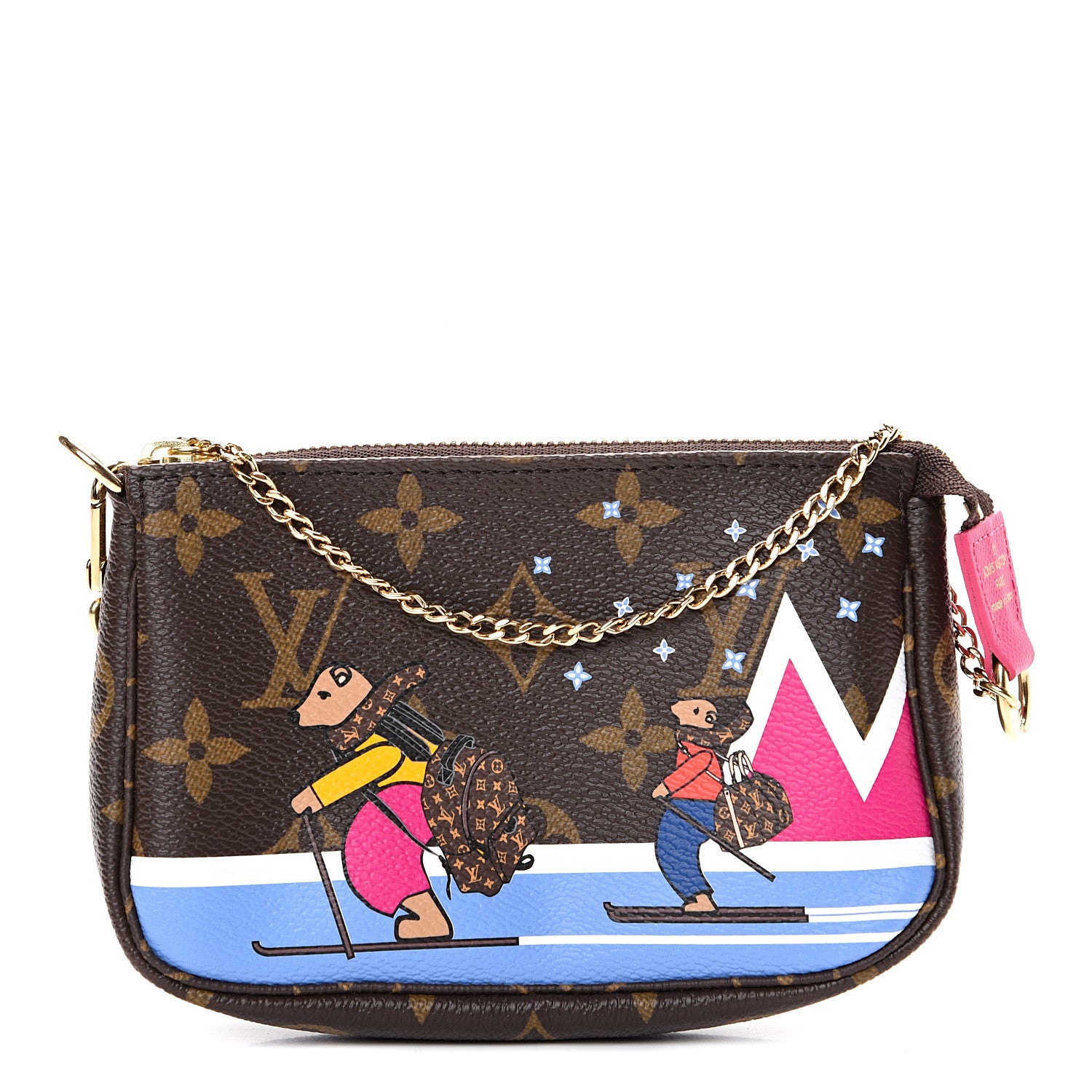 Louis Vuitton Monogram 2018 Christmas Animation Mini Bears Pochette Accessories 1 of 7