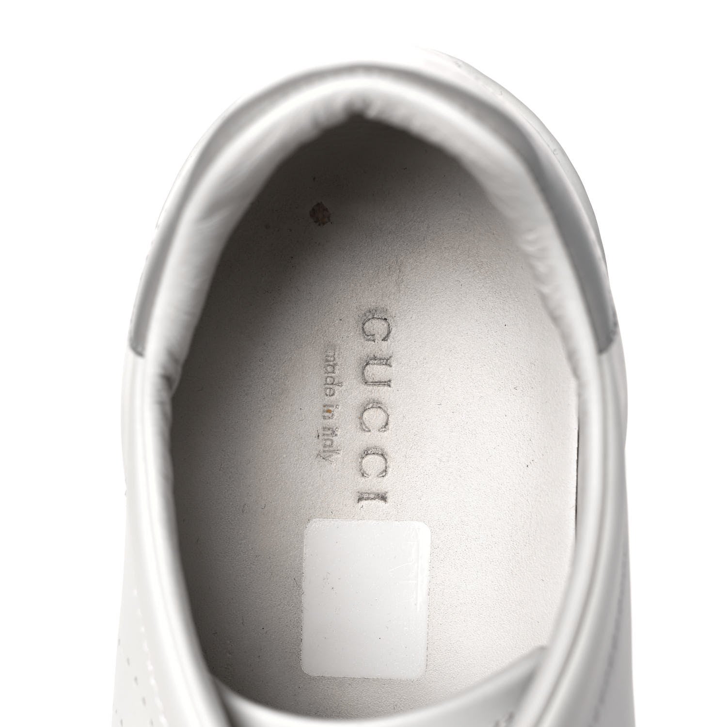 Gucci Calfskin Interlocking G Perforated Womens Ace Sneakers 38 White Grey Sky 8 of 10