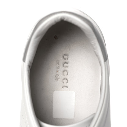 Gucci Calfskin Interlocking G Perforated Womens Ace Sneakers 38 White Grey Sky 8 of 10