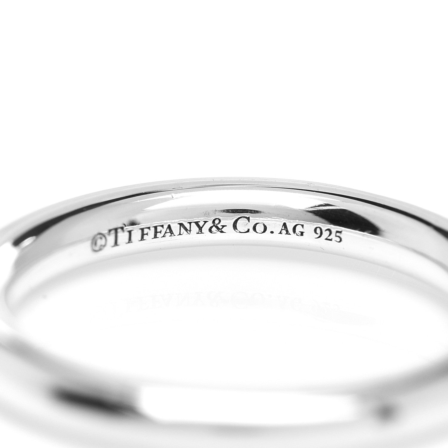 Tiffany Sterling Silver Return to Tiffany Round Tag Ring 52 6 4 of 4