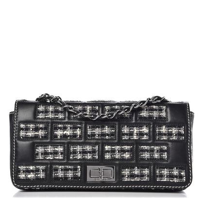 Chanel Lambskin Tweed East West Flap Black 1 of 7
