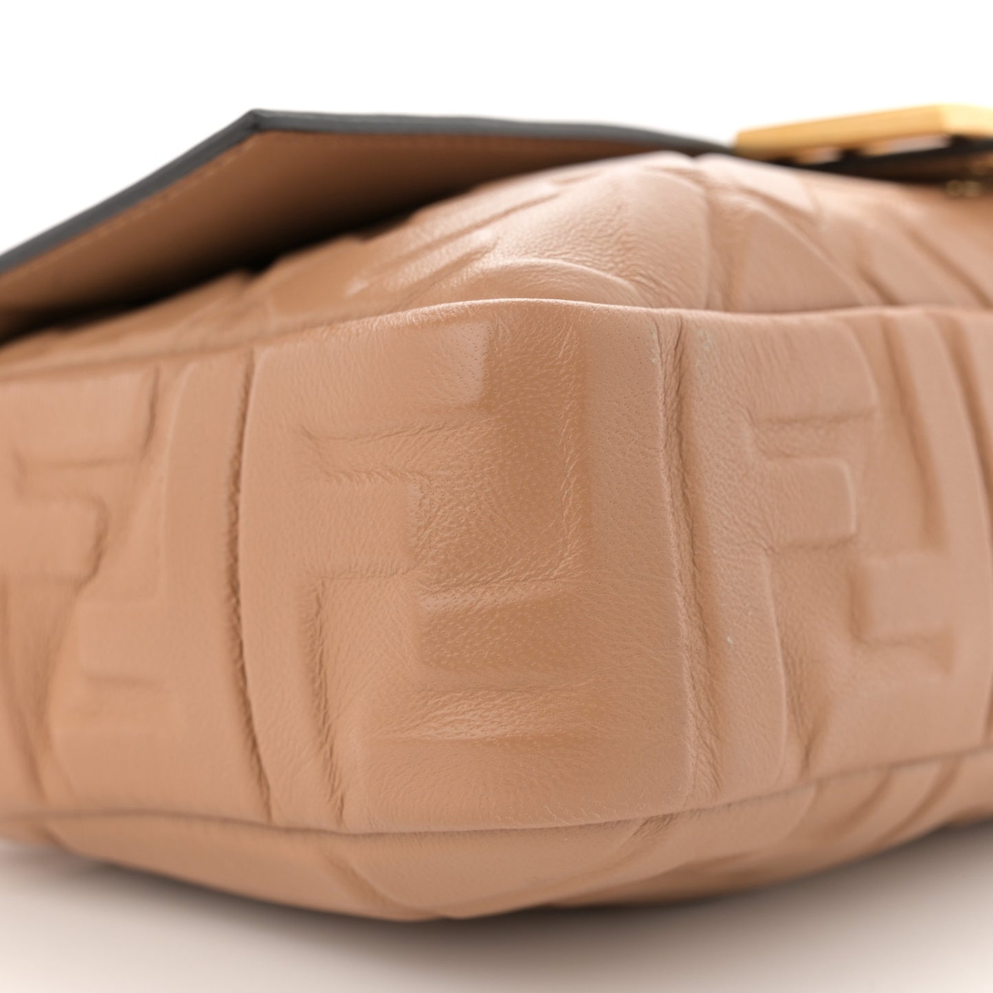 Nappa FF 1974 Embossed Baguette Miele Scuro