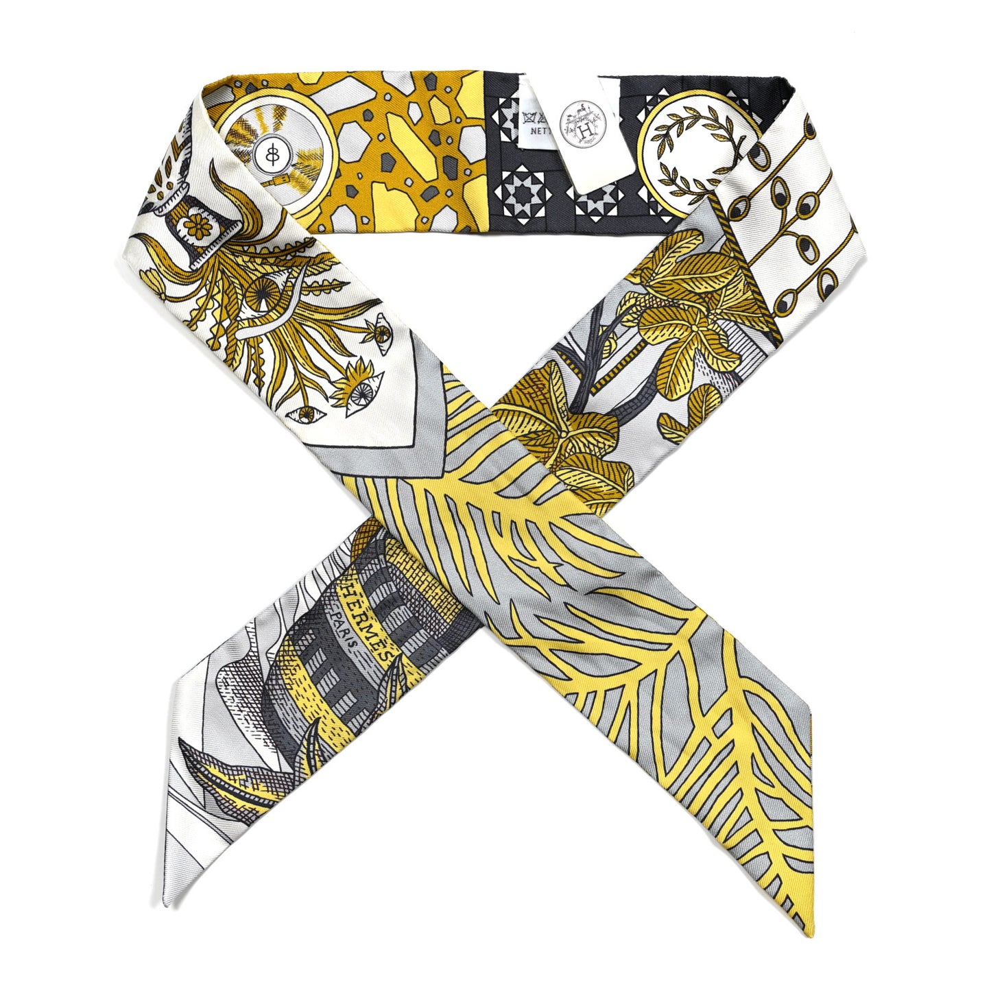 Silk La Danse Des Amazones Twilly Gris White Gold
