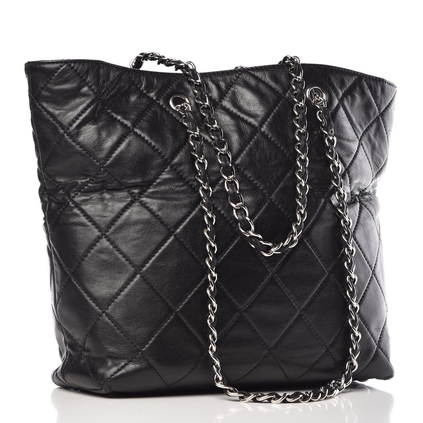 Calfskin Quilted In The Business North South Tote Black
