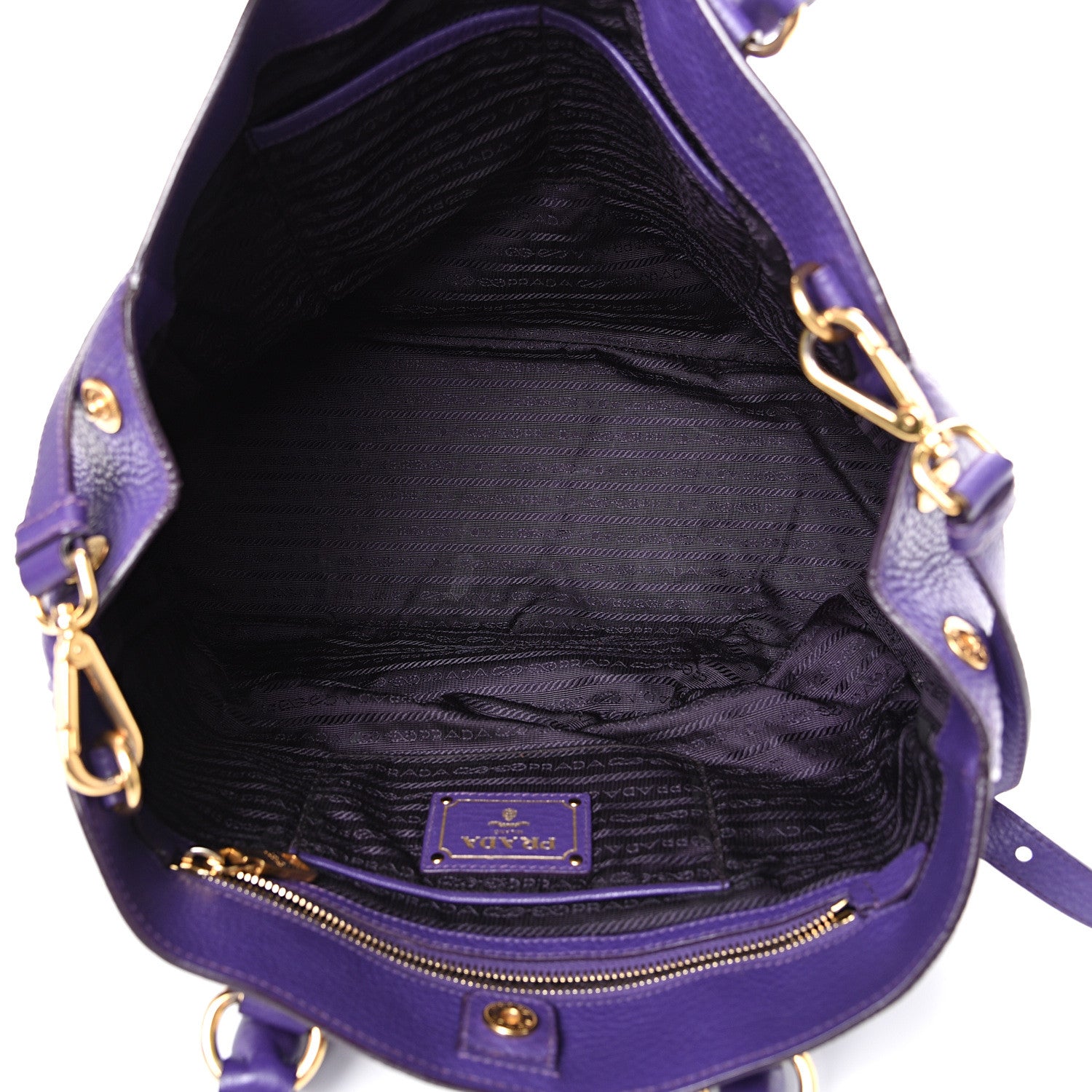 Prada Vitello Daino Tote Viola 4 of 23