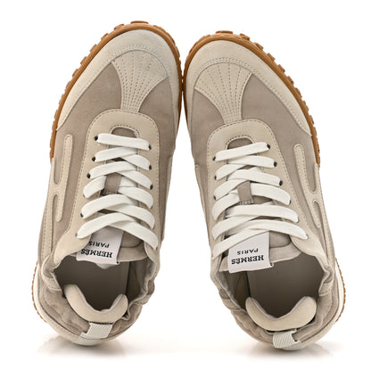 Hermes Suede Goatskin Mens Jet Sneakers 36 Beige Esquisse Glaise 2 of 11