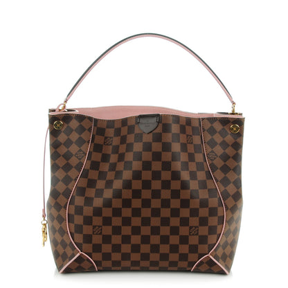 Louis Vuitton Damier Ebene Caissa Hobo Rose Ballerine 1 of 7