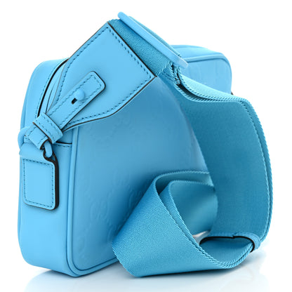 Gucci Rubber Effect Monogram GG Crossbody Bag Bright Blue 3 of 11
