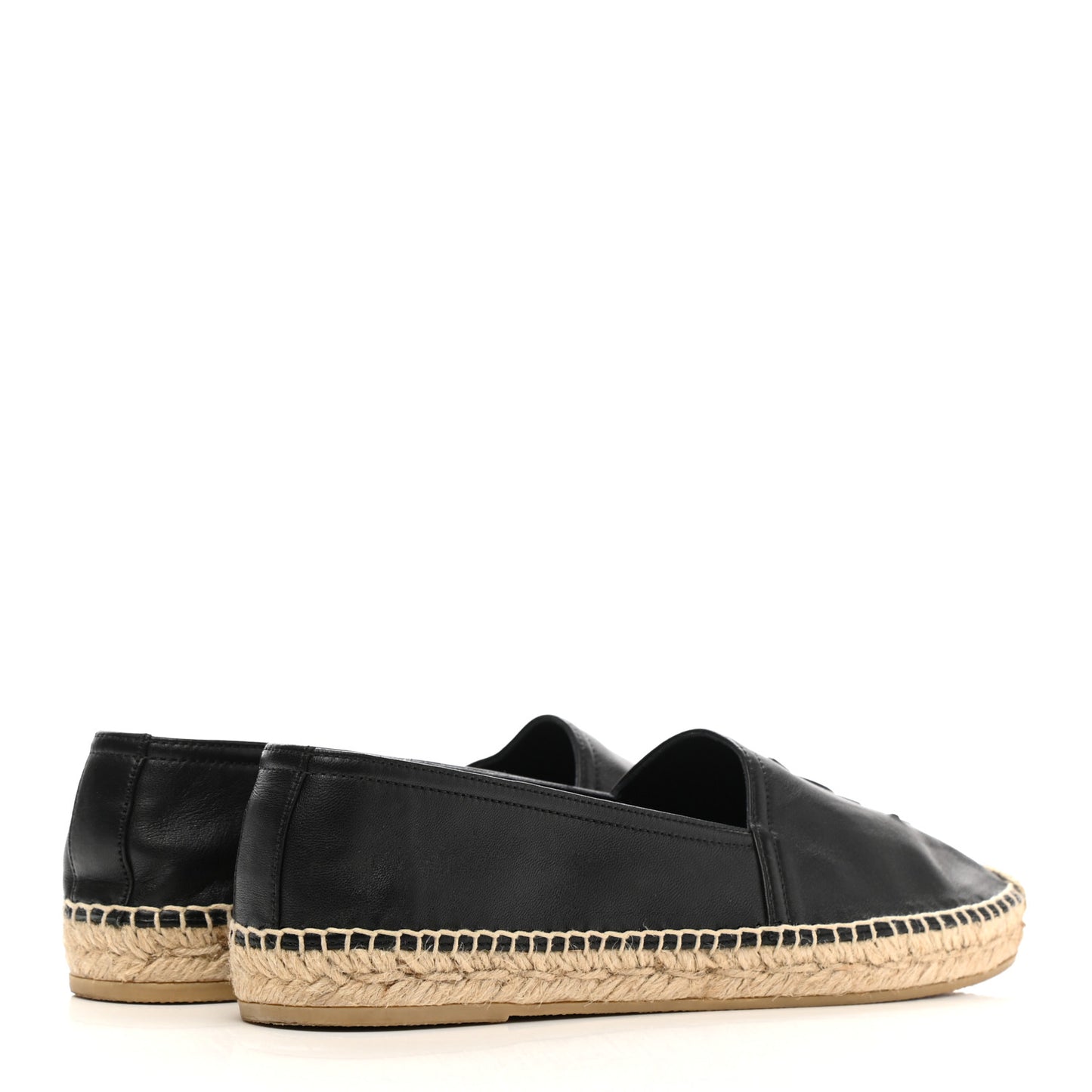 Lambskin Monogram Espadrilles 38.5 Black