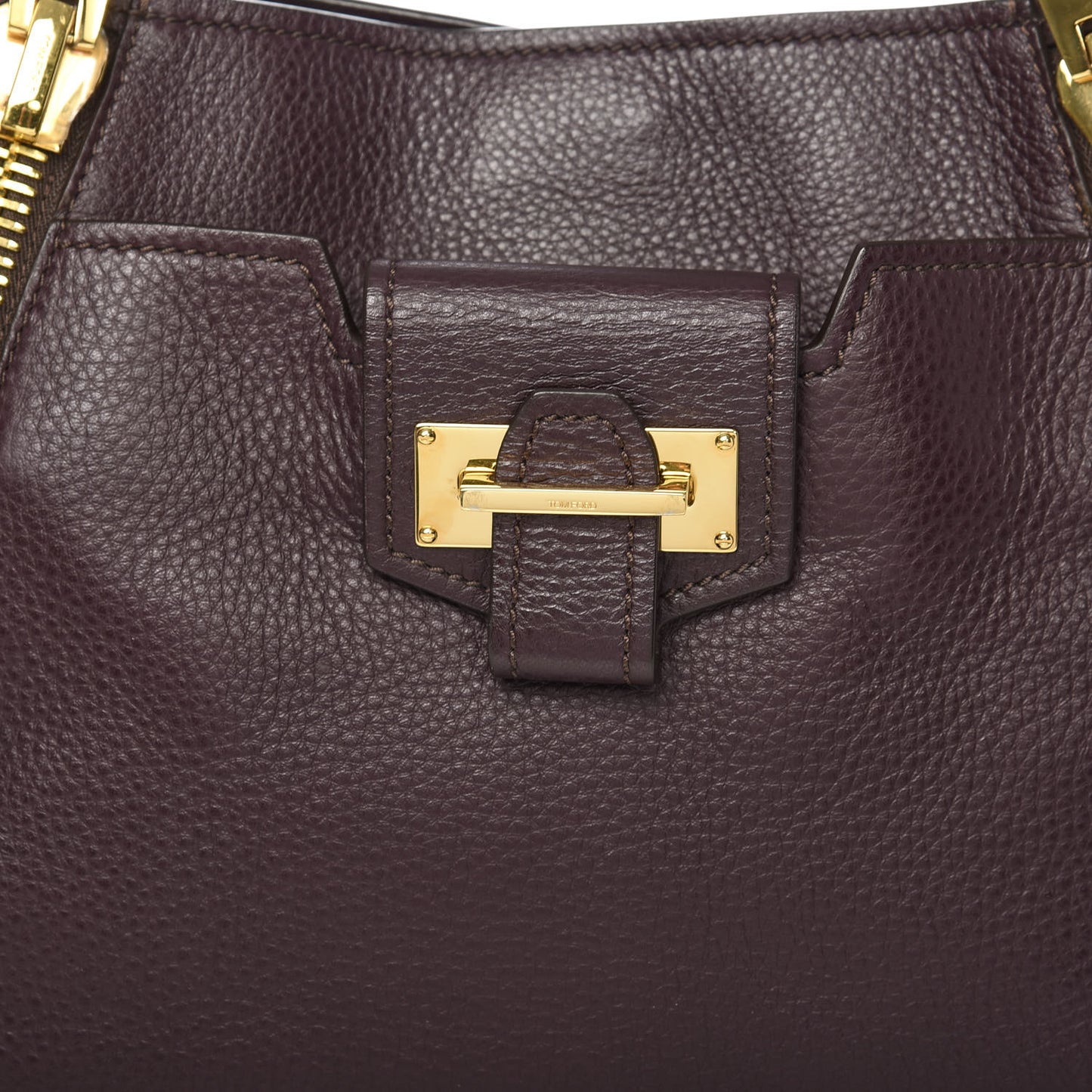 Grained Calfskin Sedgwick Medium Zipper Tote Wine