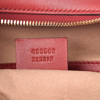 Gucci Apollo Calfskin GG Dadini Embroidered Chain Hobo Hibiscus Red 9 of 9