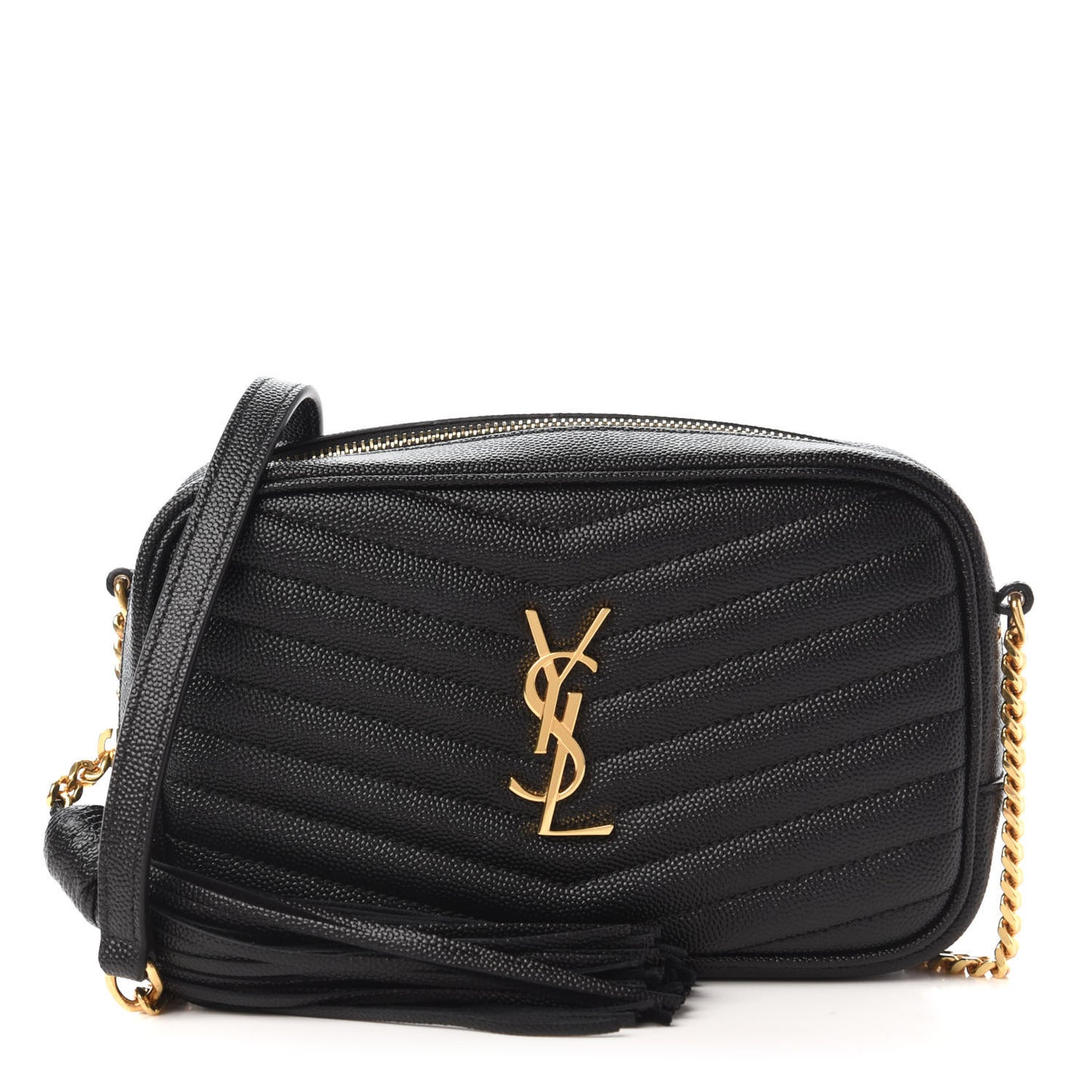 Grain De Poudre Matelasse Monogram Mini Lou Camera Bag Black