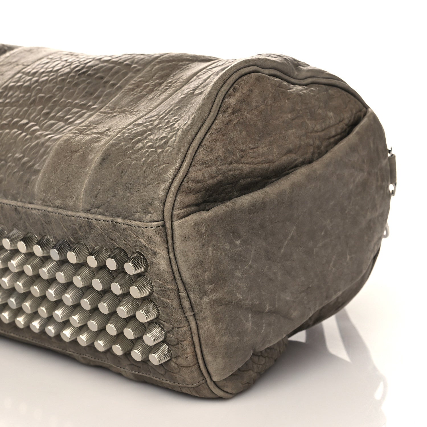 Alexander Wang Pebbled Lambskin Rocco Grey Silver Hardware 8 of 8