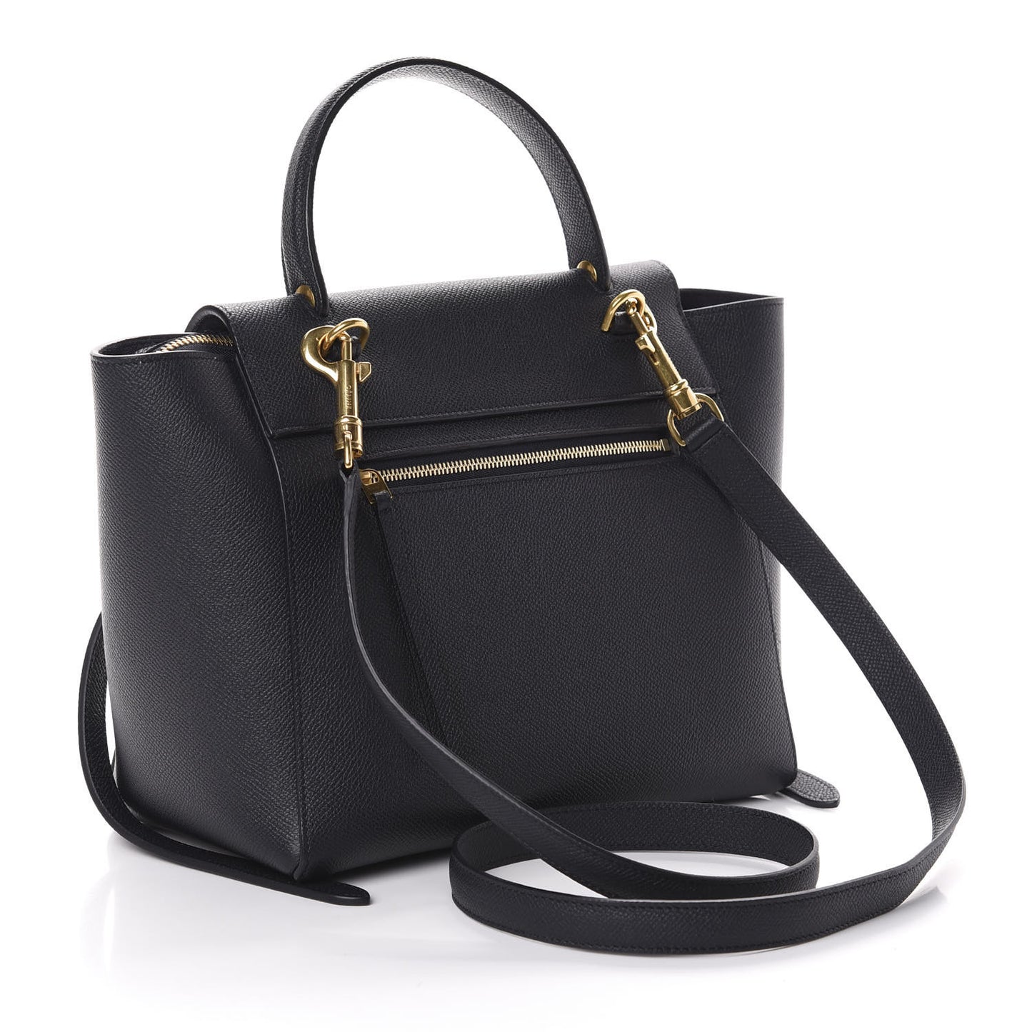 Grained Calfskin Micro Belt Bag Black