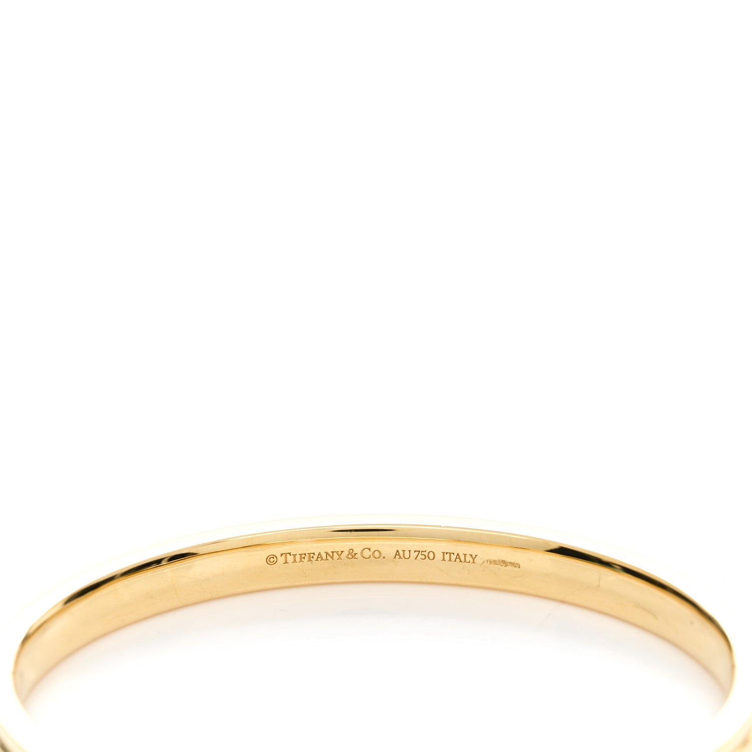 Tiffany 18K Yellow Gold T Hinged Bangle Bracelet 3 of 3