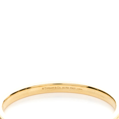 Tiffany 18K Yellow Gold T Hinged Bangle Bracelet 3 of 3