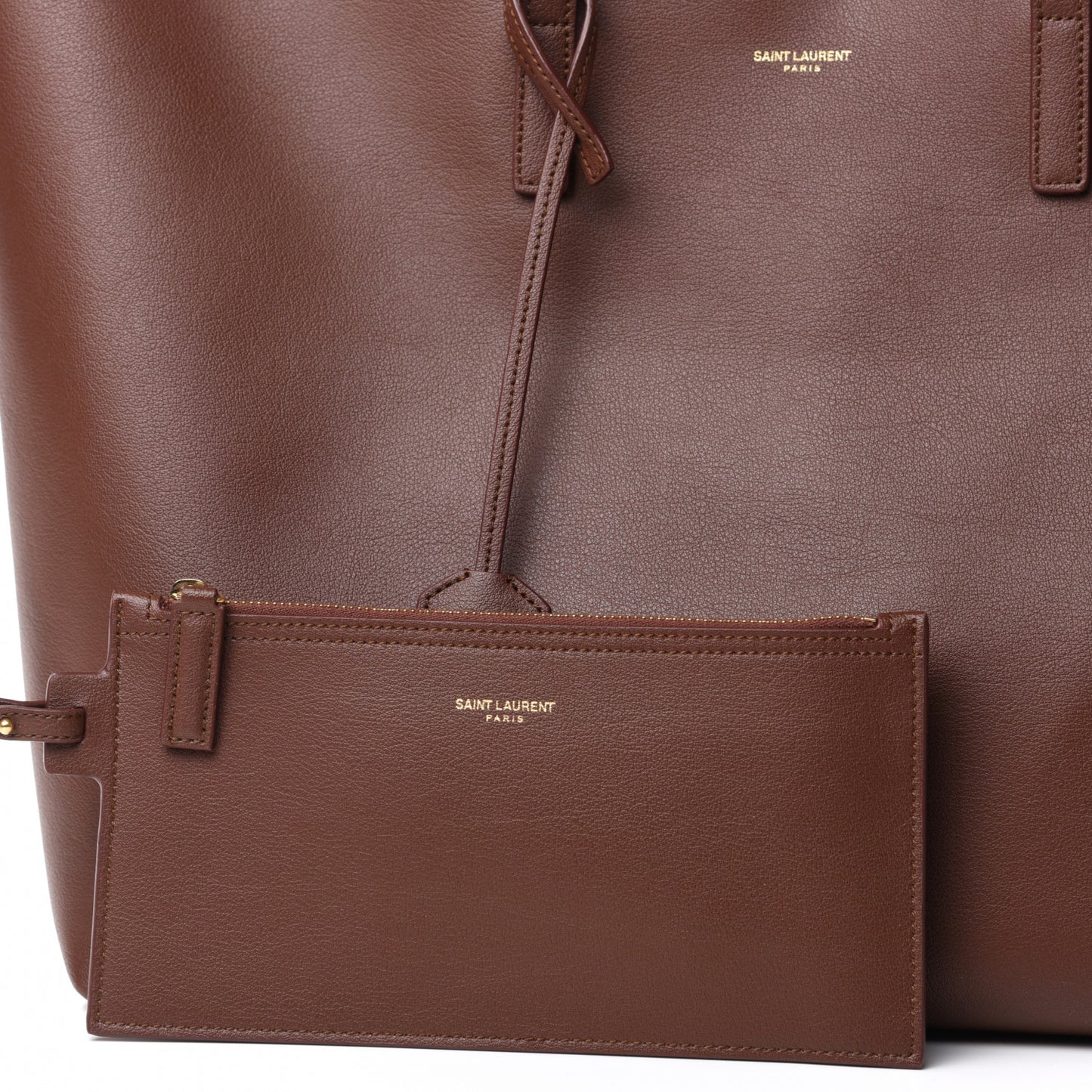 Calfskin Large Shopping Tote Old Brandy